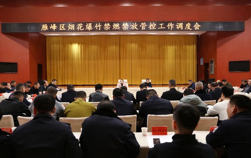 雁峰区召开烟花爆竹禁燃禁放管控工作调度会